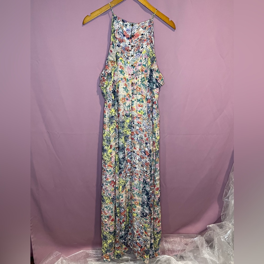 Meadow Rue Chiffon Maxi Dress - M
